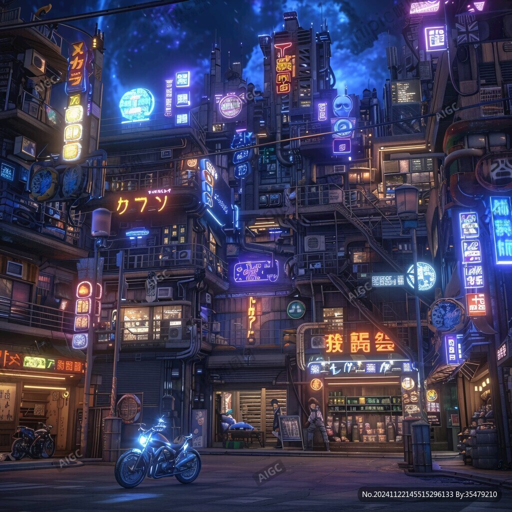 场景赛博插画