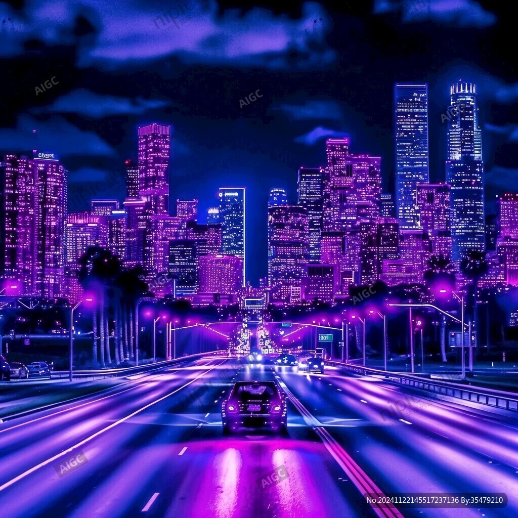 霓虹灯下的城市