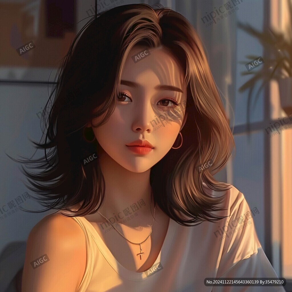 AI创作图写实人物插画 厚涂少女 厚涂头像 高级感女插画 板绘少女插画 板绘少女 原创厚涂 插画人像 鼠绘模特 板绘人物 速涂插画 板绘插画 ...