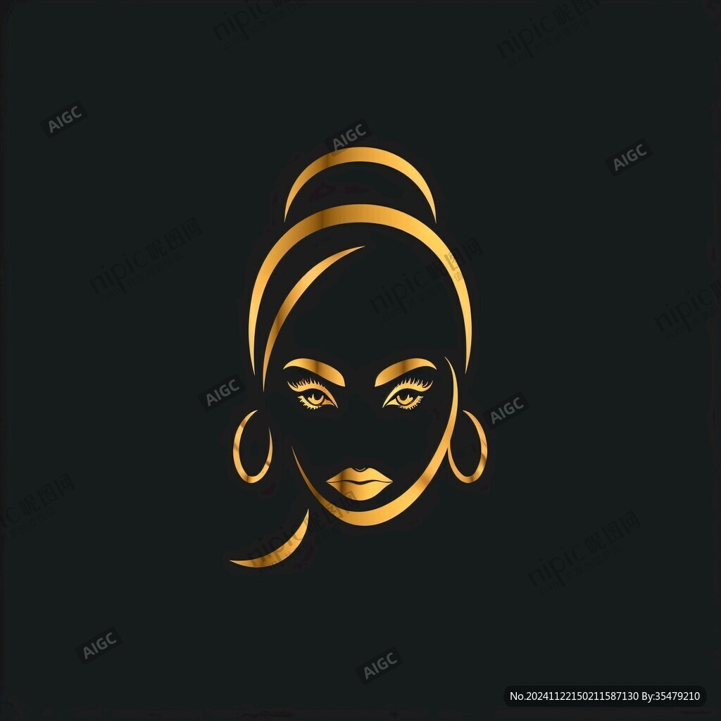 女人肖像标志logo