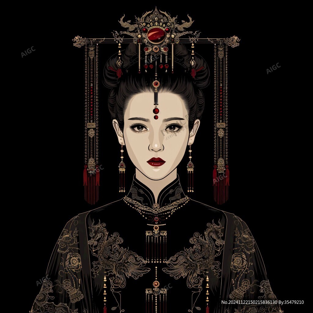 手绘贵妃
