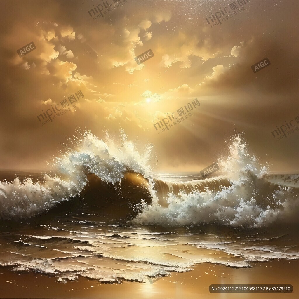 海洋海洋日出装饰画