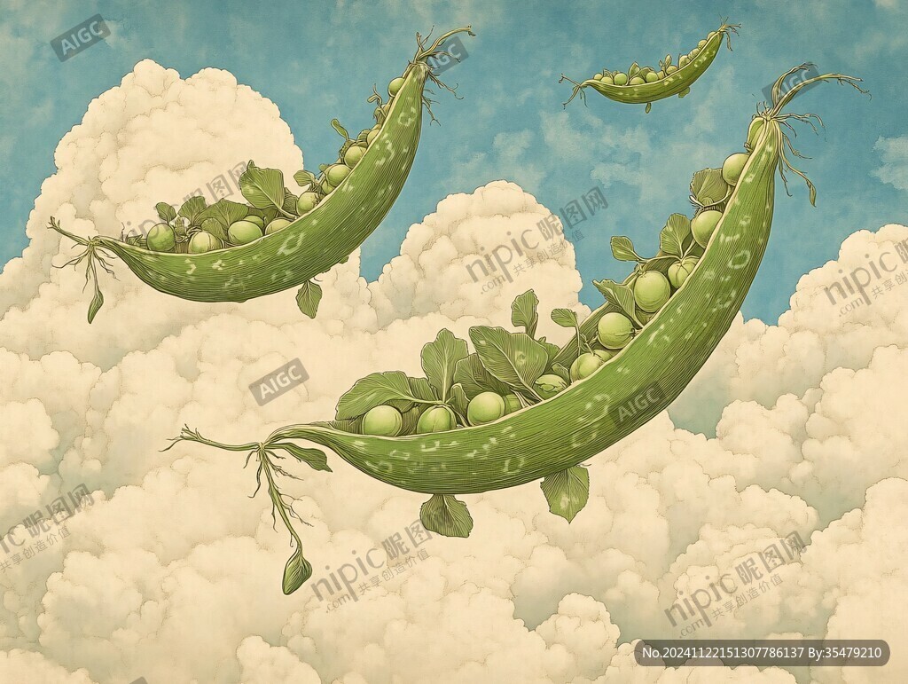 豆荚插画