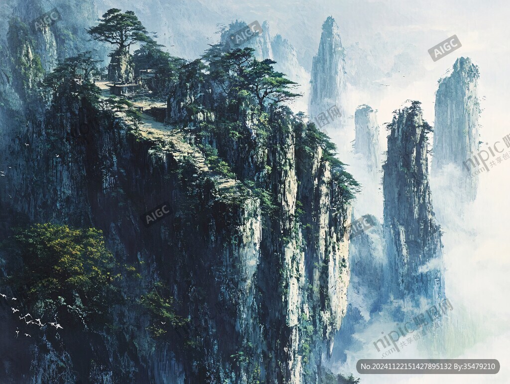 武当山风景画
