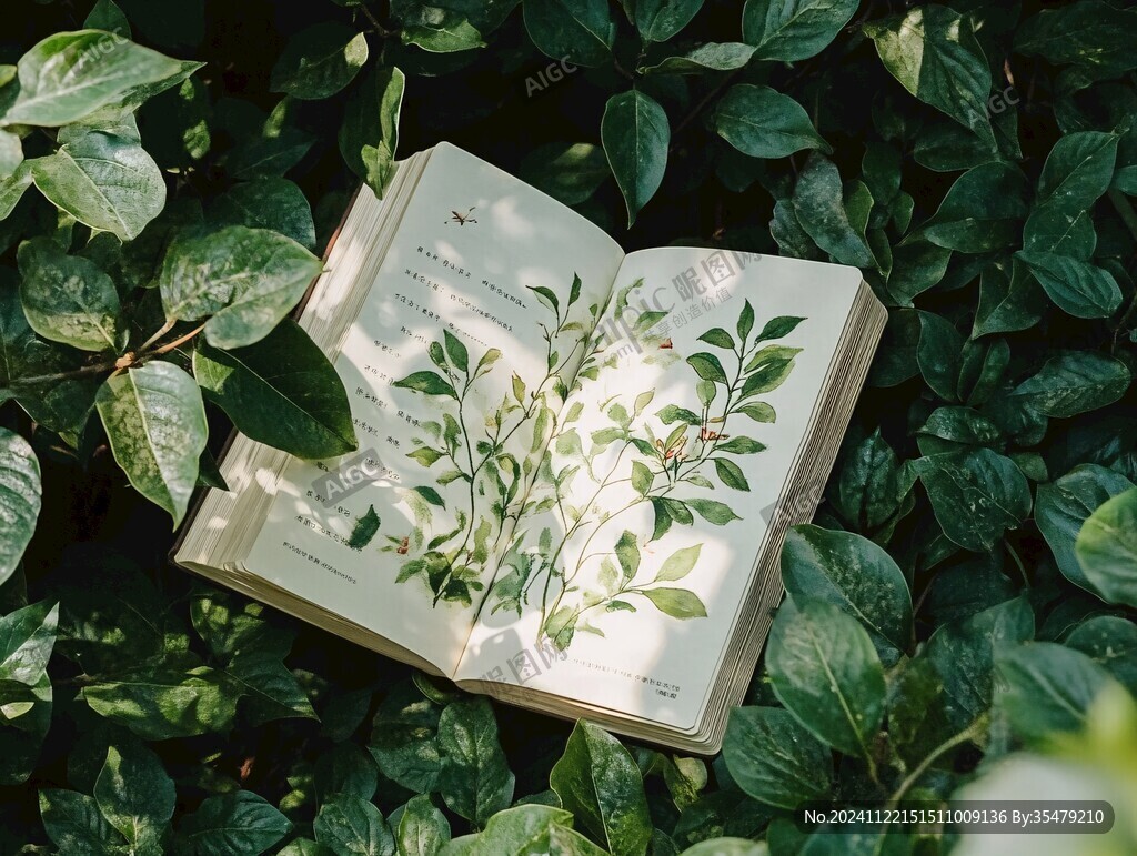 植物书本背景