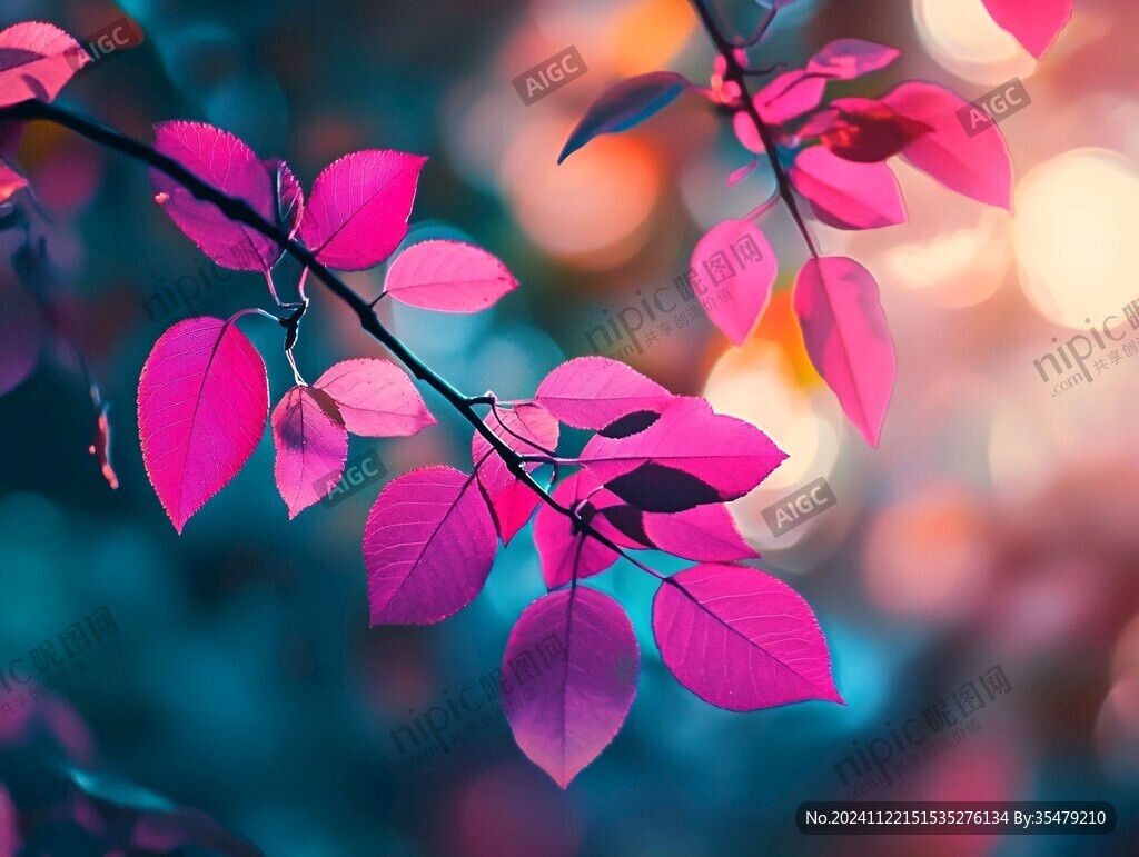 紫红色树叶