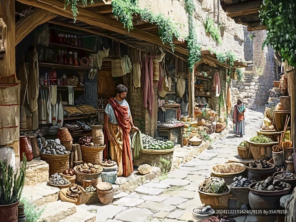 古代集市街景