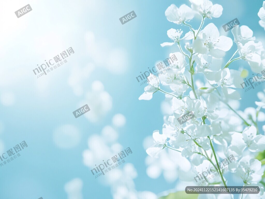 唯美白花背景