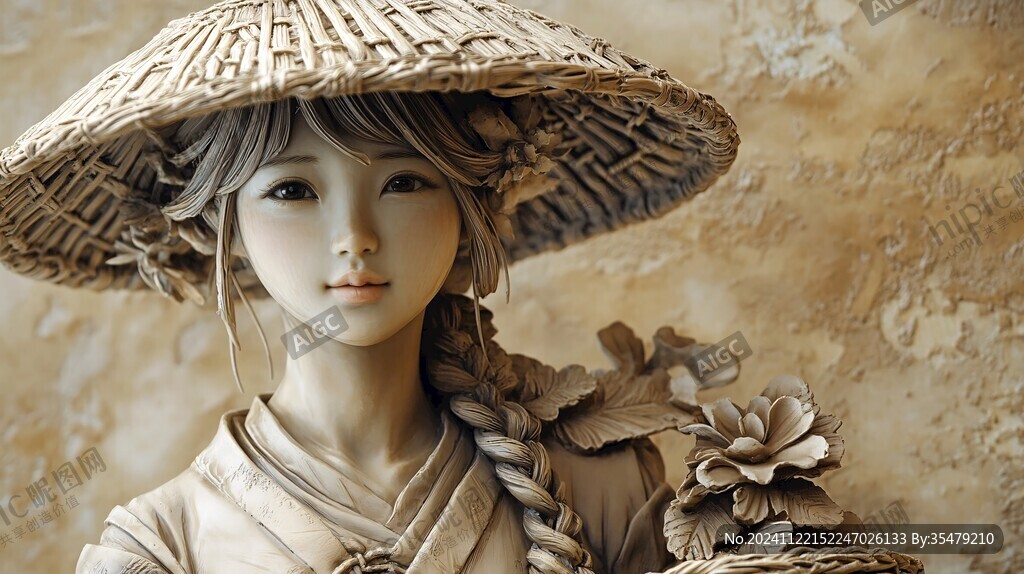 村姑雕像
