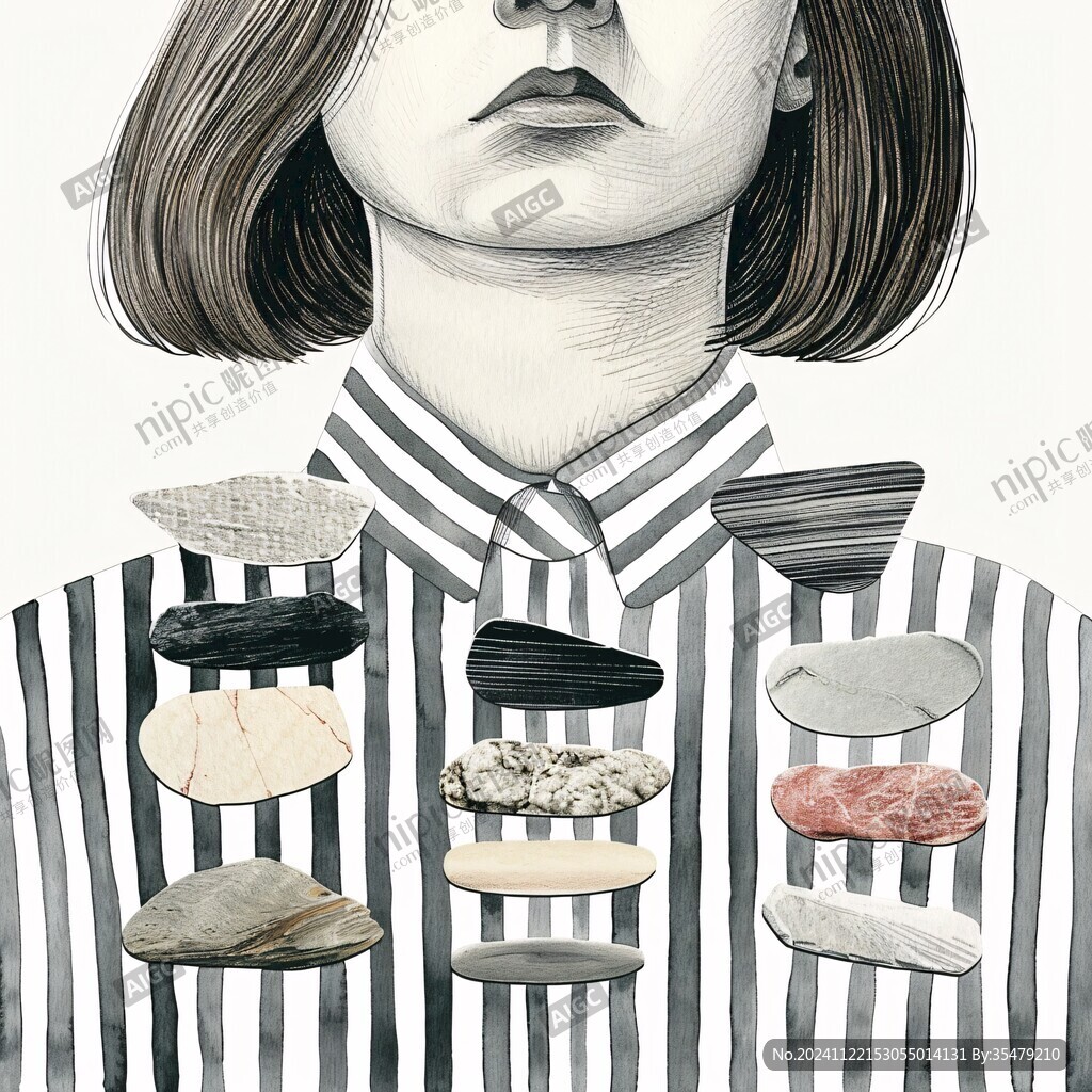 食品女孩插画