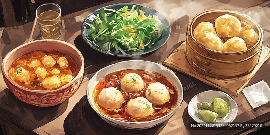 板绘美食