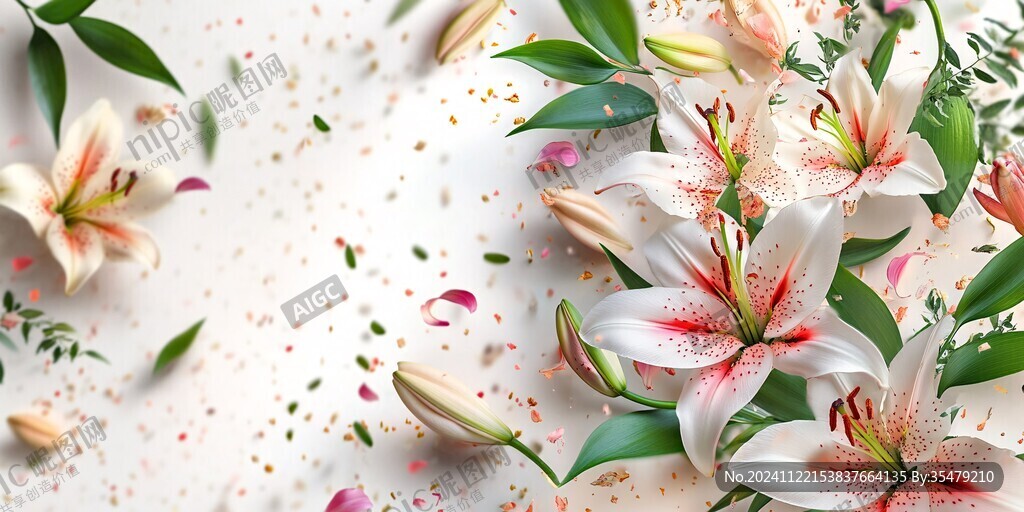 花束花卉白百合
