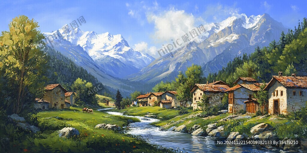 宽屏风景画