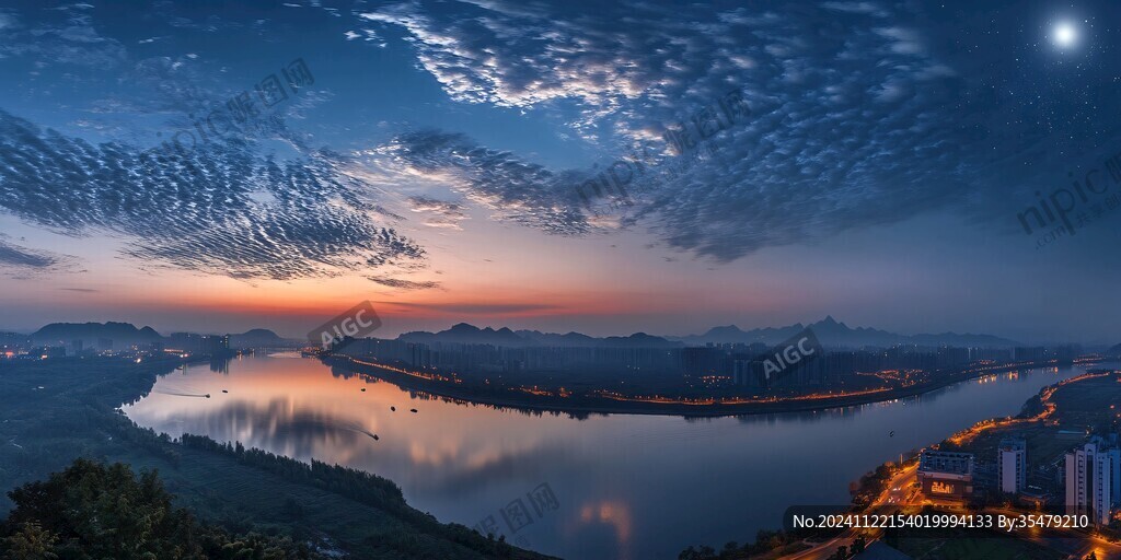 巴河晨韵