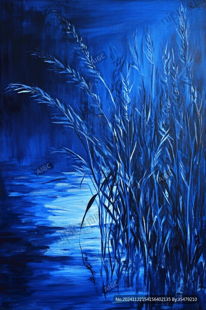芦苇油画