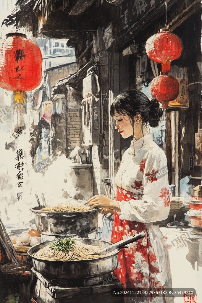 米粉店意境画