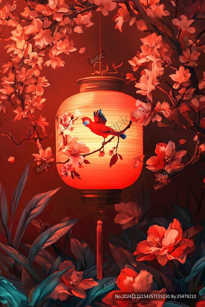 花灯插画
