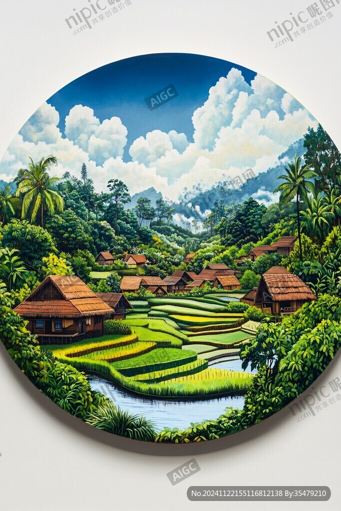 簸箕风景画