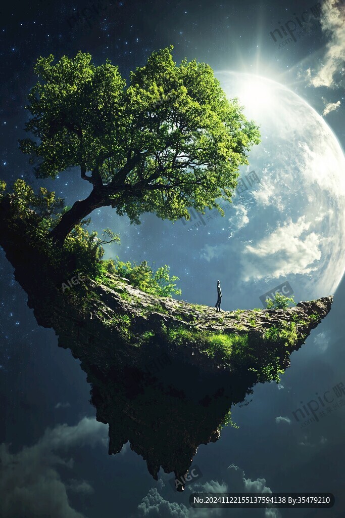 唯美风景参天大树