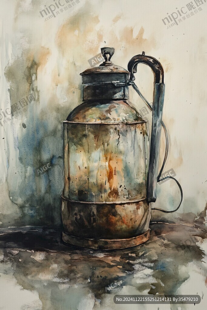 静物水彩画