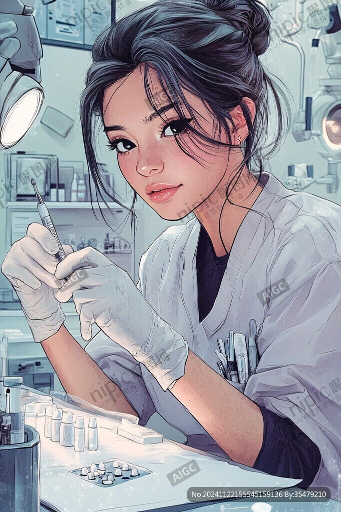 女博士插画