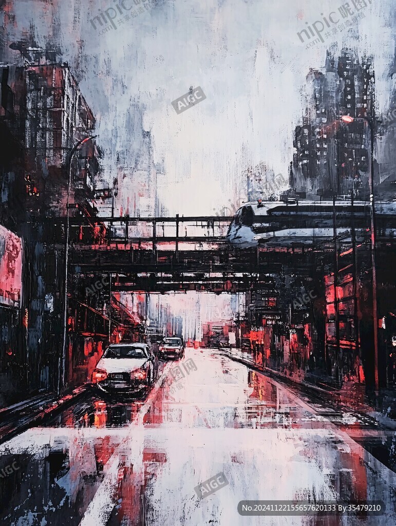 城市油画