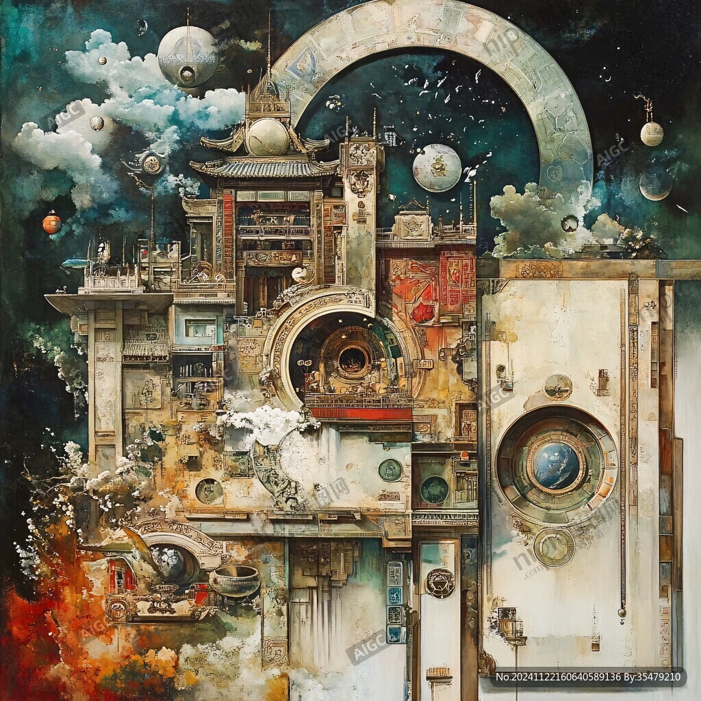 科幻油画油彩
