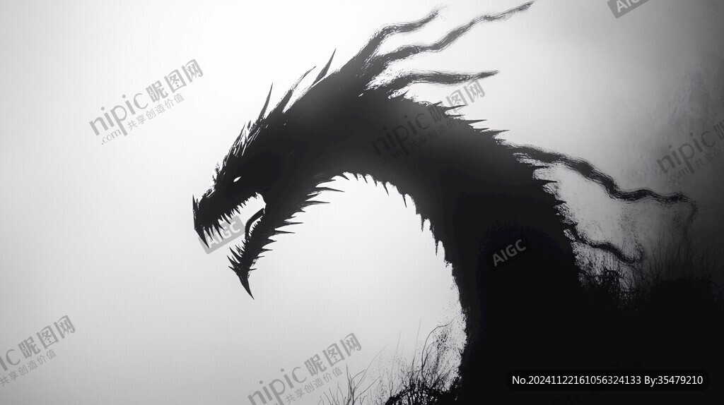水墨龙图