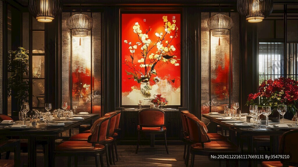 中式花艺餐厅