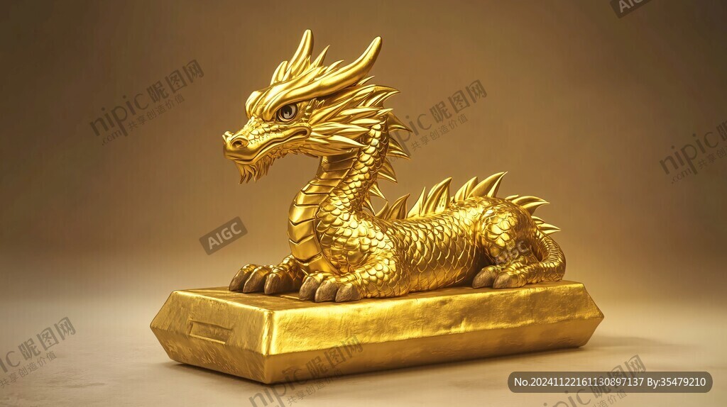 纯金雕塑东方龙