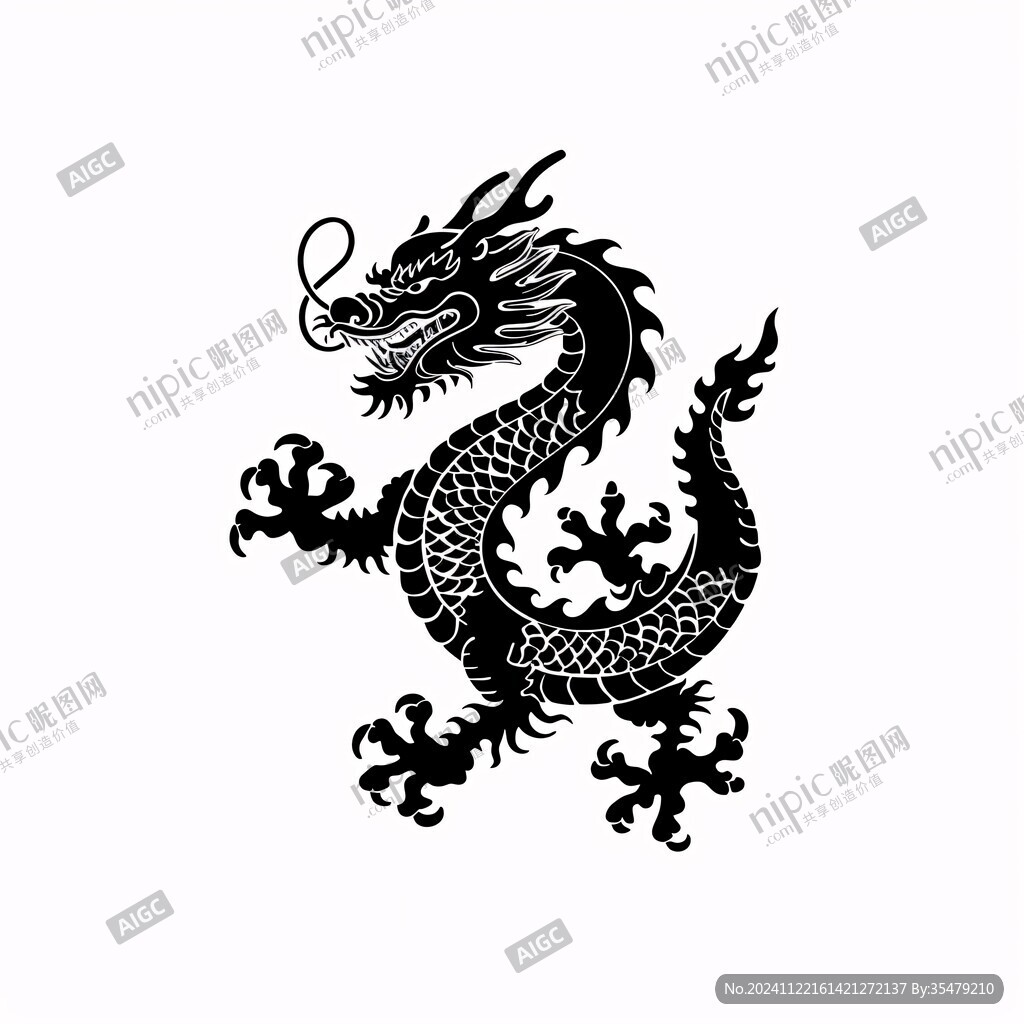 皇家标志龙纹写意
