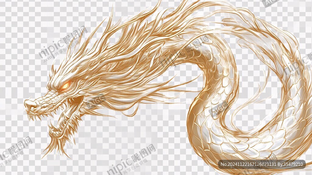 金色龙纹金龙苍龙青龙