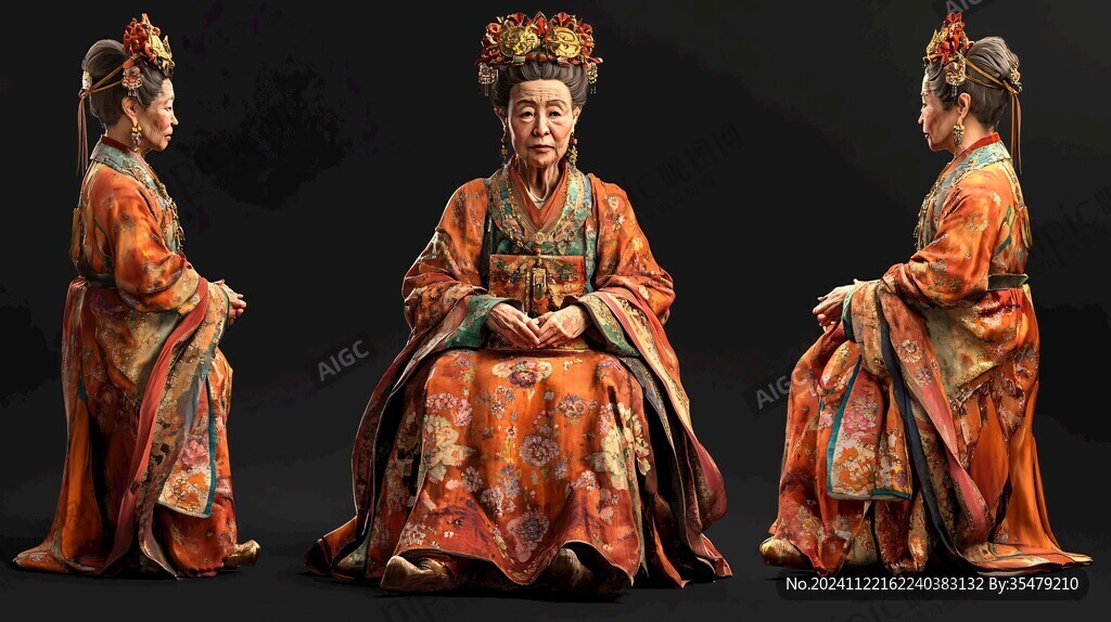 古典宫女模型