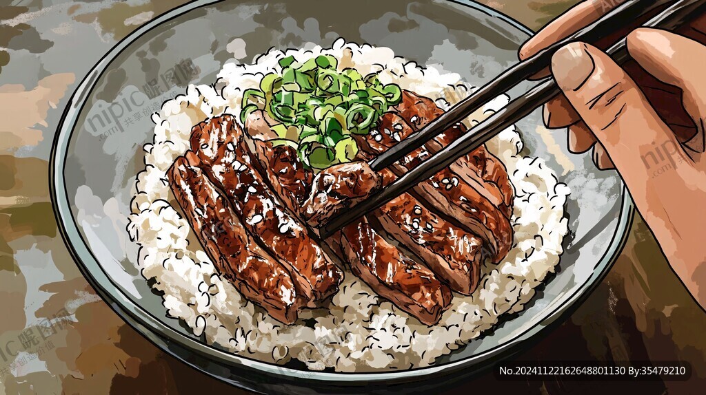 鳗鱼饭插画