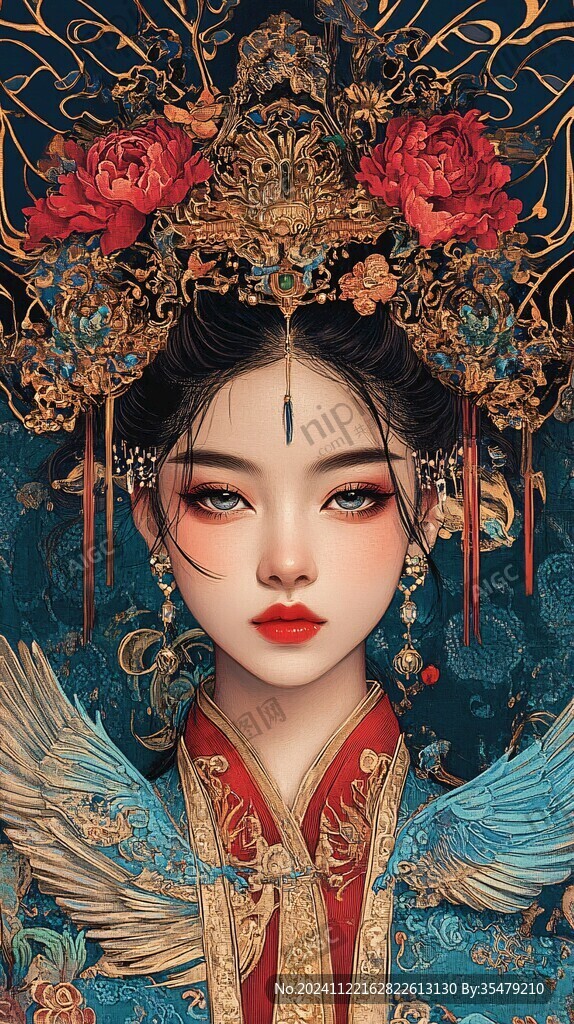 半面妆人物