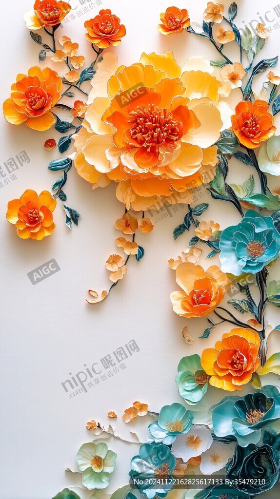 3d立体花壁纸