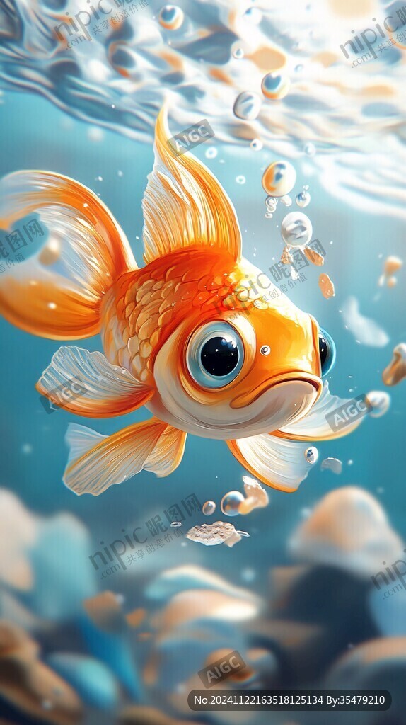 创意金鱼潮流插画