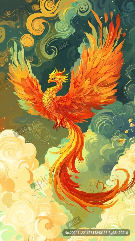 凤凰朱雀插画