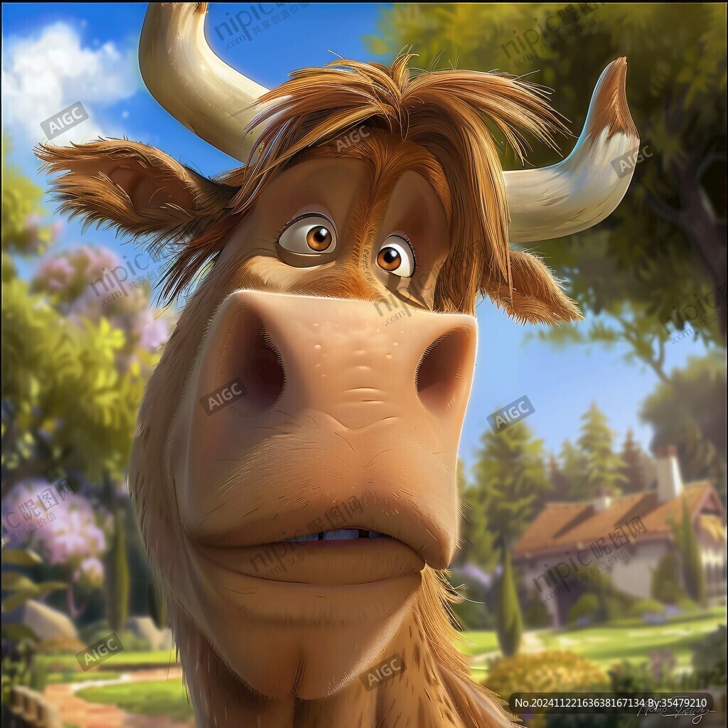 3d卡通牛