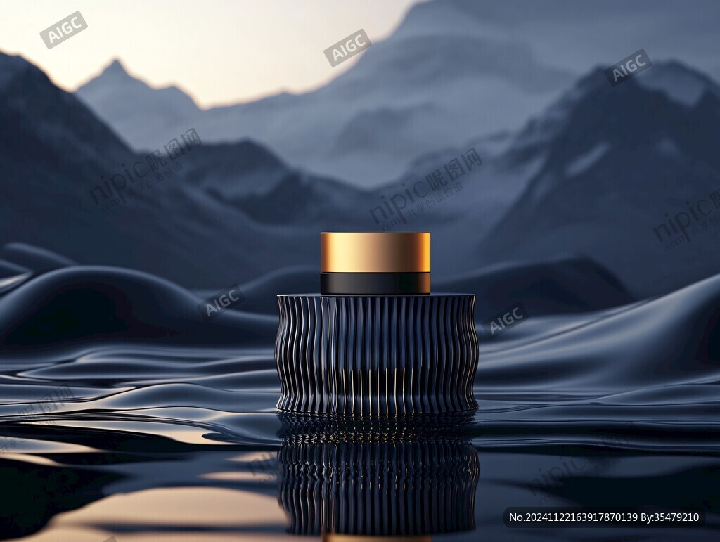 护肤品3d镭射背景