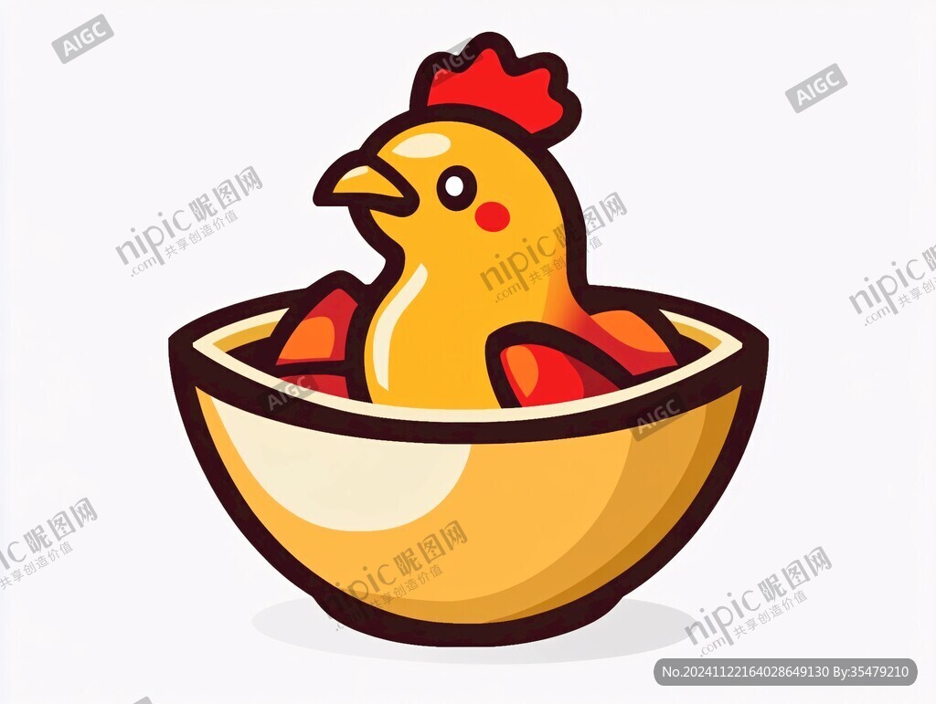 炸鸡卡通鸡logo