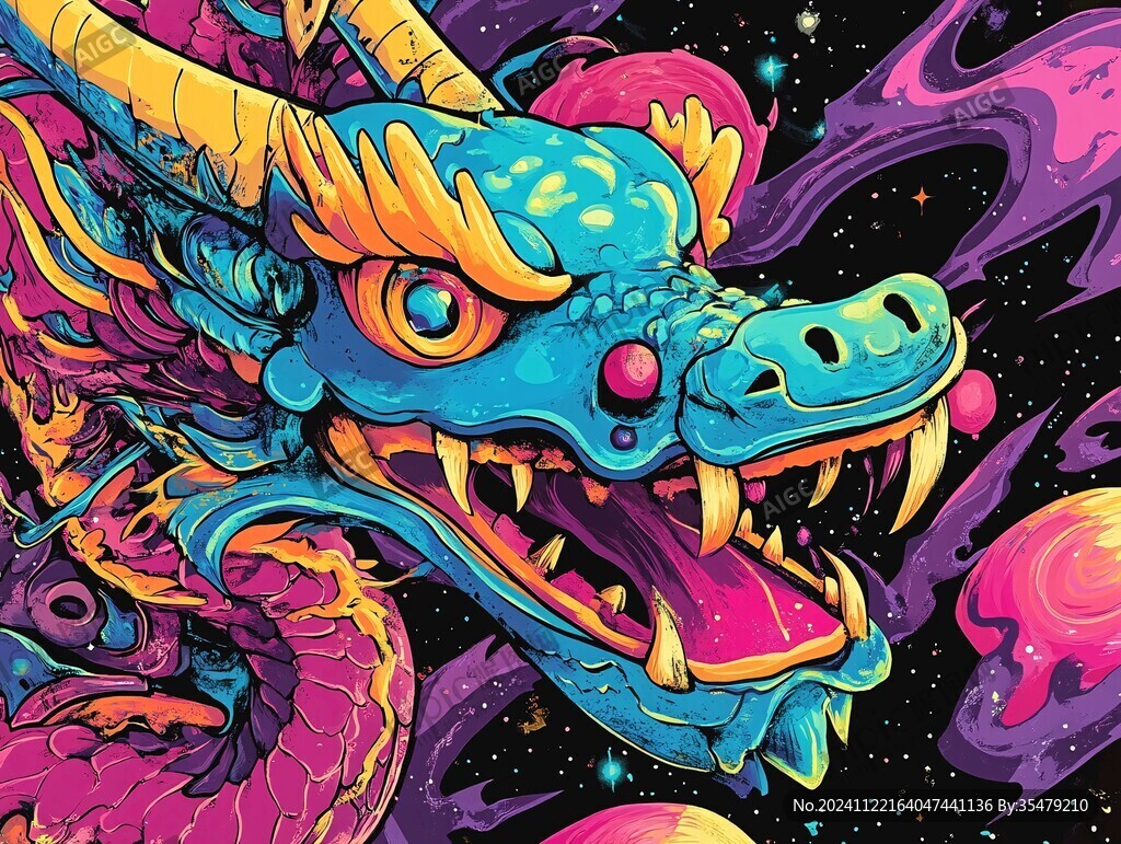 龙包装插画