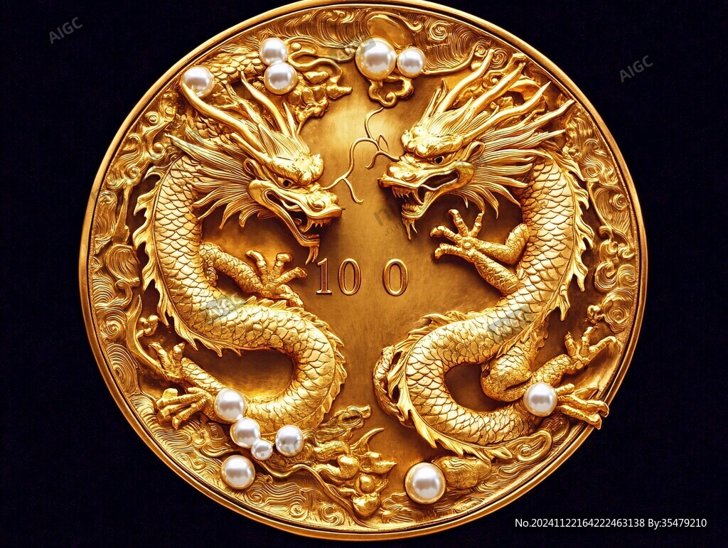龙纹金币