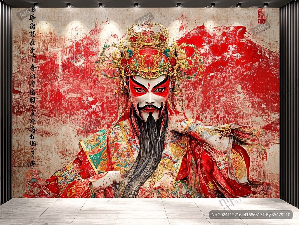 京剧壁画设计