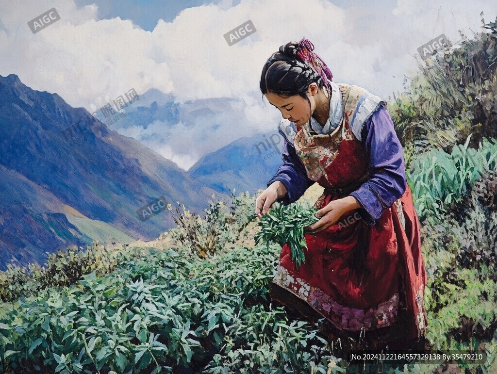 怒族采茶女