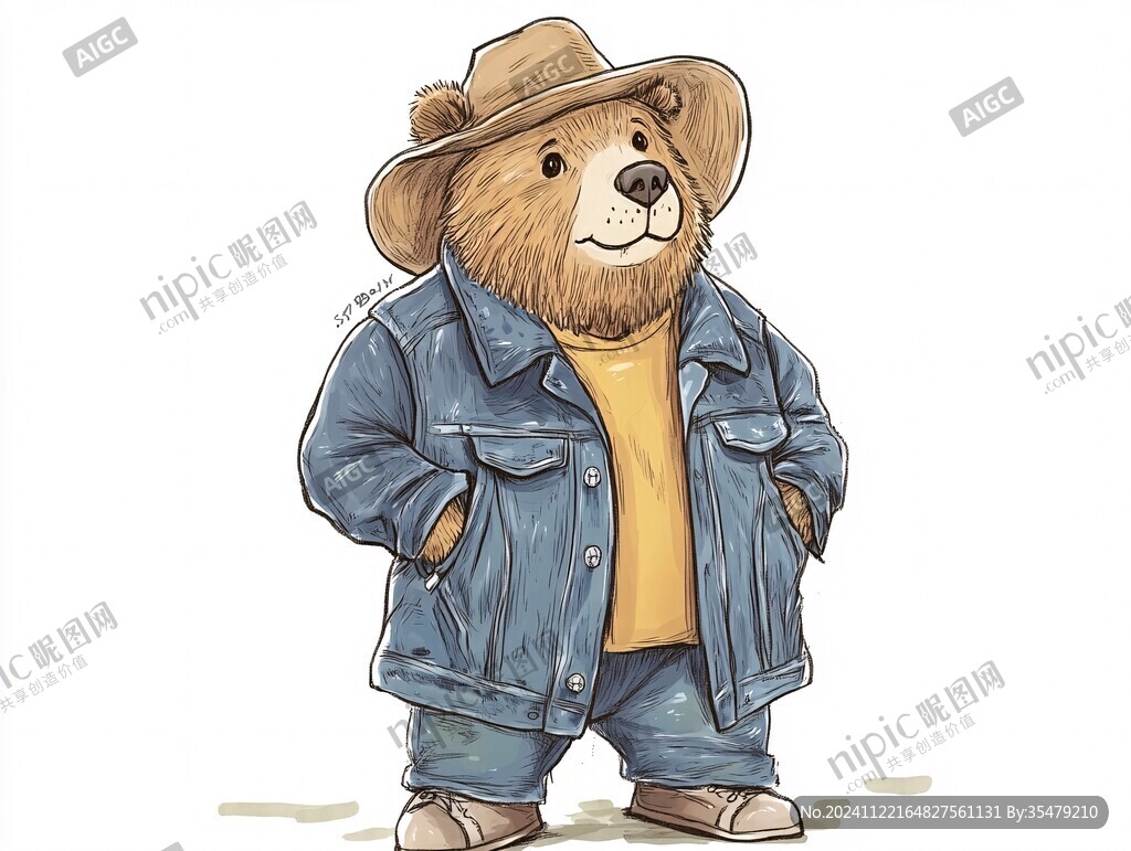 熊装男孩形象设计