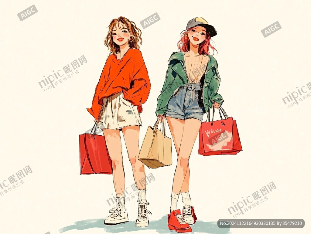 逛街的女生