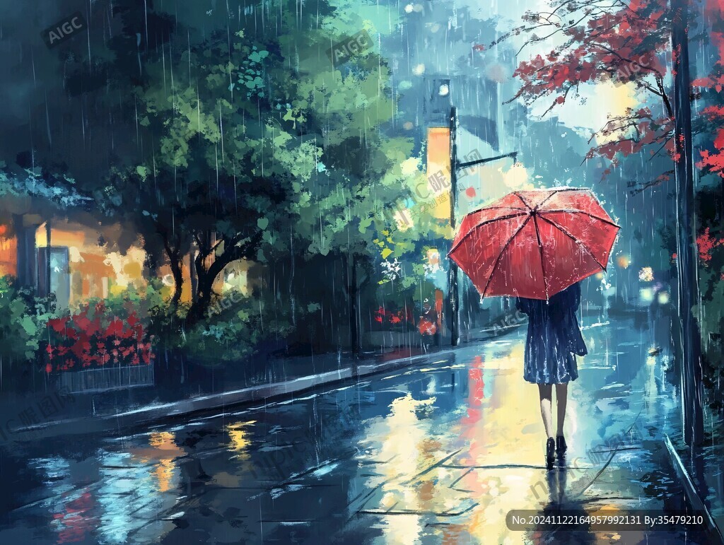 唯美撑伞