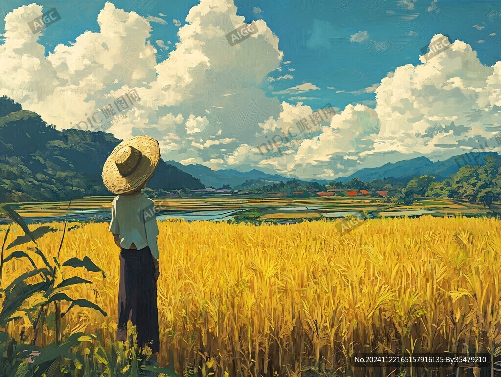 稻田鱼插画