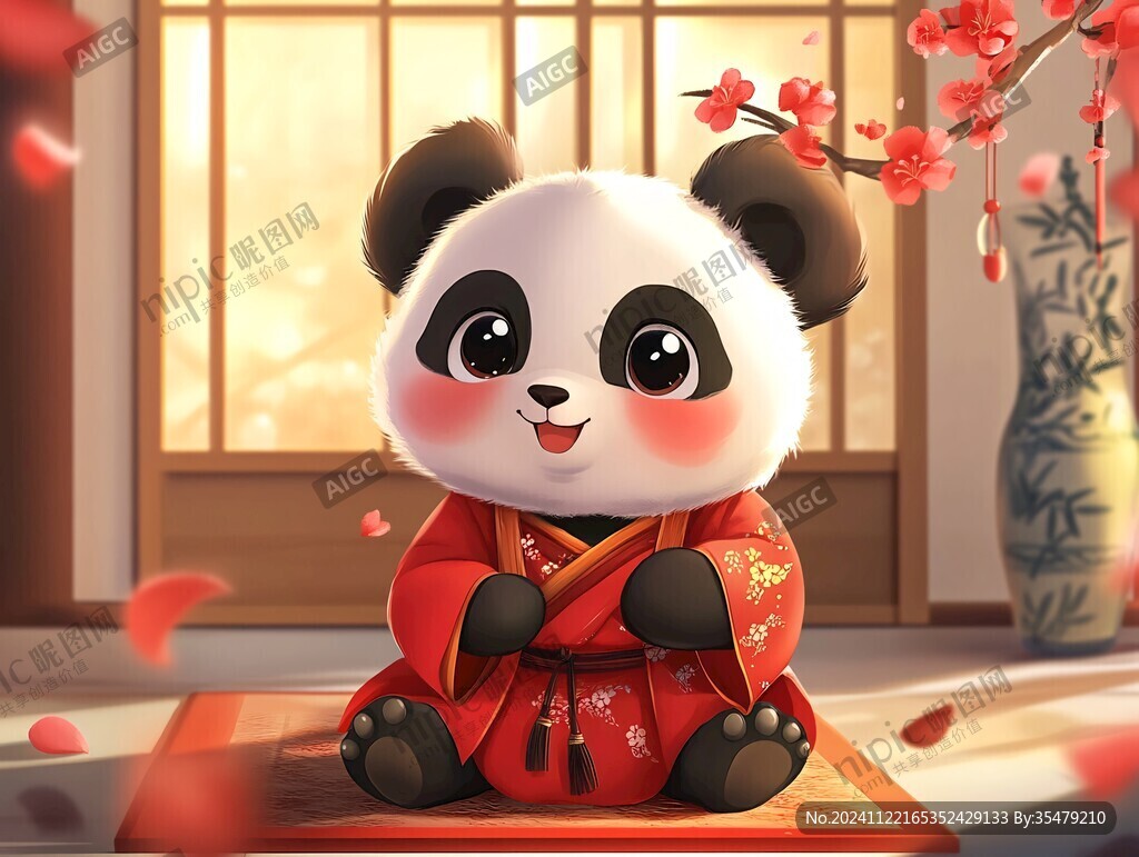 原创卡通小熊猫